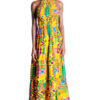 African Print Halter Neck Maxi Dress
